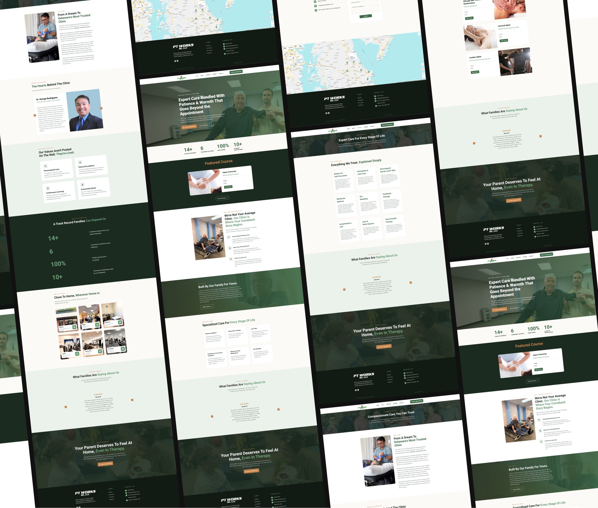PT Works Delaware redesigned website pages